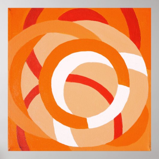 Komposition Nr. 43 - Orange Monochrome Poster (Vorne)