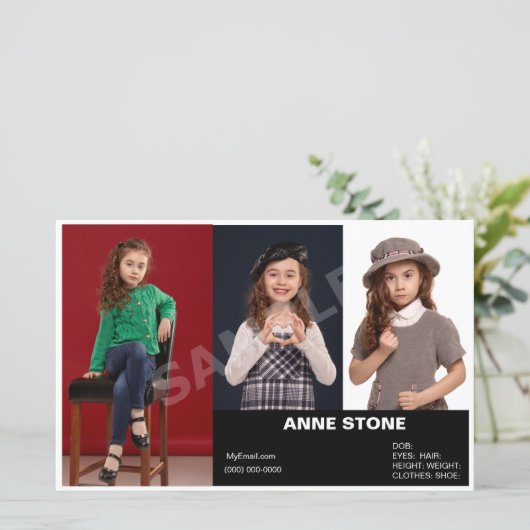 Komposition Schauspielmodell Headshot Kinder Zed (Stehend Vorderseite)