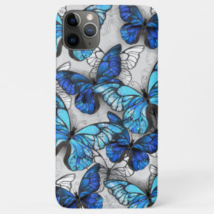 Komposition von weißen und blauen Schmetterlingen Case-Mate iPhone Hülle
