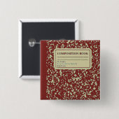 Kompositionsbuch/Studentenlehrer Button (Vorne & Hinten)