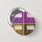 Kompositionsbuch/Studentenlehrer Button (Vorne & Hinten)