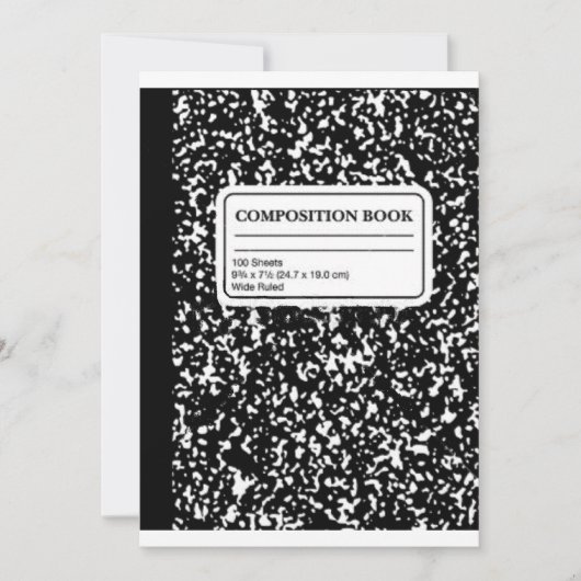 Kompositionsbuch/Studentenlehrer Einladung (Vorderseite)