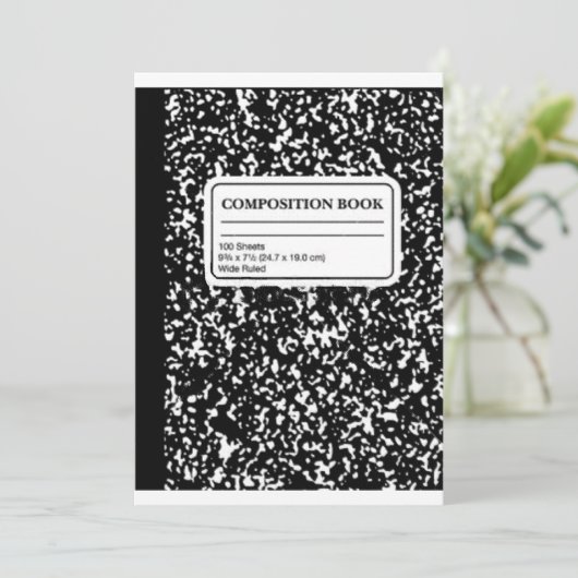 Kompositionsbuch/Studentenlehrer Einladung (Stehend Vorderseite)