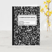 Kompositionsbuch/Studentenlehrer Karte (Gelbe Blume)