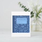 Kompositionsbuch/Studentenlehrer Postkarte (Stehend Vorderseite)