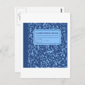 Kompositionsbuch/Studentenlehrer Postkarte (Vorne/Hinten)