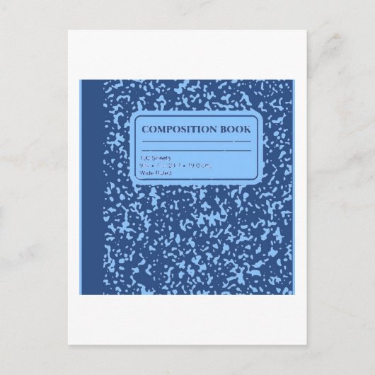 Kompositionsbuch/Studentenlehrer Postkarte (Vorderseite)