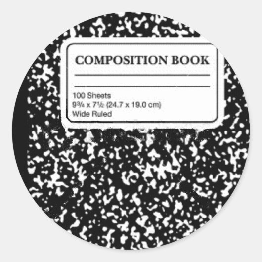 Kompositionsbuch/Studentenlehrer Runder Aufkleber (Vorderseite)