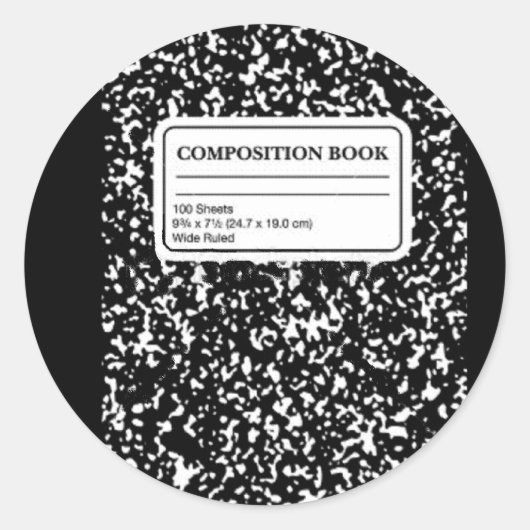 Kompositionsbuch/Studentenlehrer Runder Aufkleber (Vorderseite)