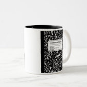 Kompositionsbuch/Studentenlehrer Zweifarbige Tasse (VorderseiteRechts)