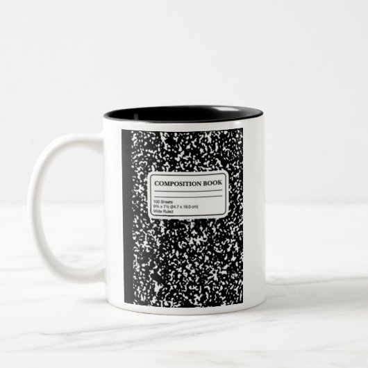 Kompositionsbuch/Studentenlehrer Zweifarbige Tasse (Links)