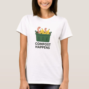 Kompost passiert lustiges Bananen-Wurm-Design T-Shirt