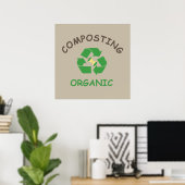 Kompostierkomposter Bio Zucht Poster (Heimbüro)
