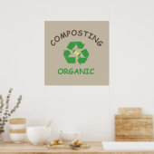 Kompostierkomposter Bio Zucht Poster (Küche)