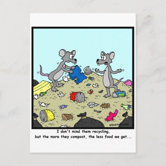 Kompostierung ist schlecht postkarte (Vorderseite)