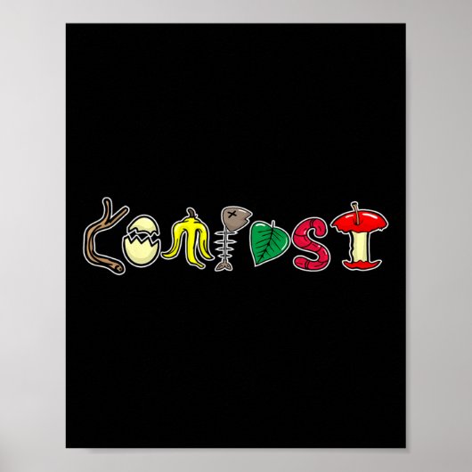 Kompostierung Recycelnd Earth Day Compost Gerecyce Poster (Vorne)