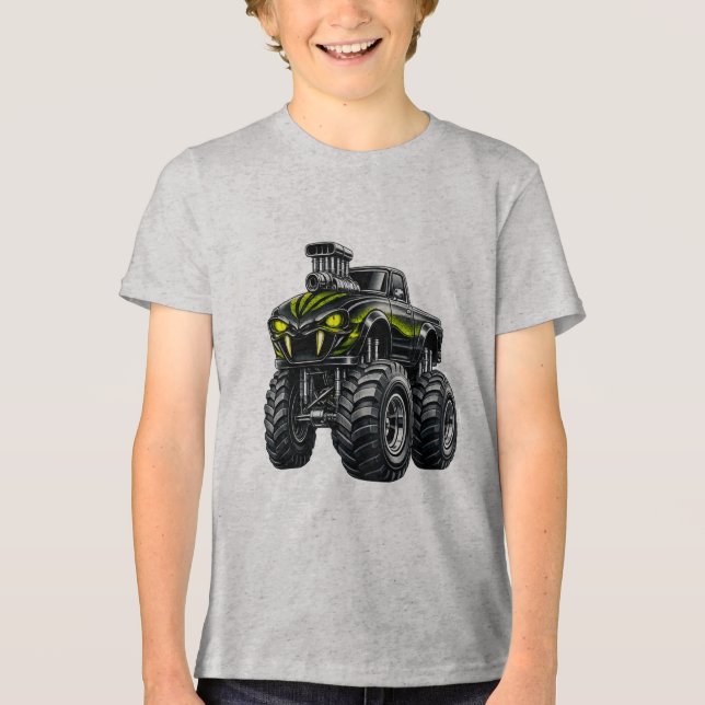 Kompressor-Snake-Eye-Monstertruck Tri-Blend Shirt (Vorderseite)
