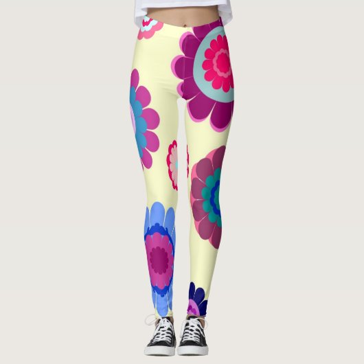 Komprimieren von Hipster Leggings Retro 60er (Vorderseite)