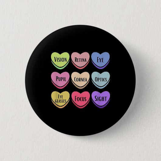 Komprimierte Kreationen Valentine Optician Vision Button (Vorderseite)