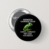 Komrade Kamala Commie Leon Commieleon Kommunistin Button (Vorne & Hinten)