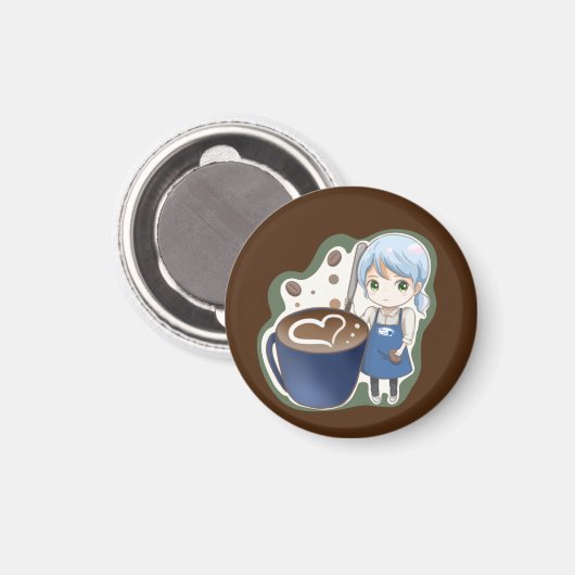 Komugisui Kaffee Tasse Magnet (Vorderseite/Rückseite)