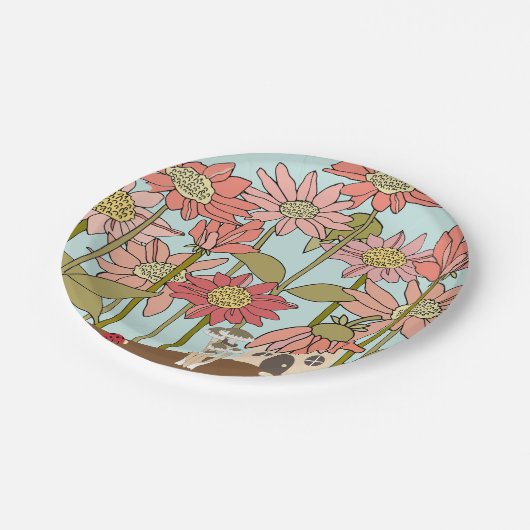 Kon-Blume, Kaminpapier Pappteller (Schrägansicht)