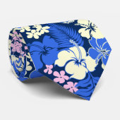 Kona Bay Hawaiian Hibiskus Aloha Shirt Print Krawatte (Gerollt)