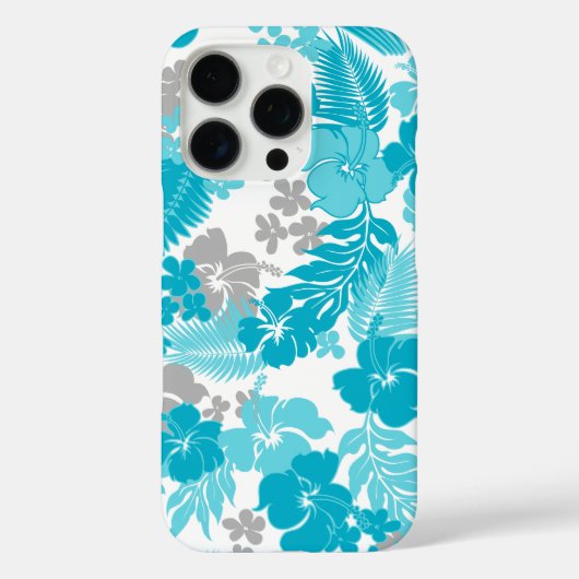 Kona Bay Hawaiianischer Hibiskus Türkis Case-Mate iPhone Hülle (Rückseite)