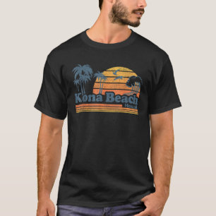 Kona Beach Hawaii Vintag Surfing 70er Retro Summer T-Shirt