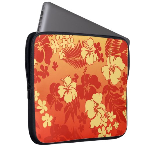 Kona Blend Hawaiian Hibiskus Neoprene Wetsuit Laptopschutzhülle (Vorne Rechts)