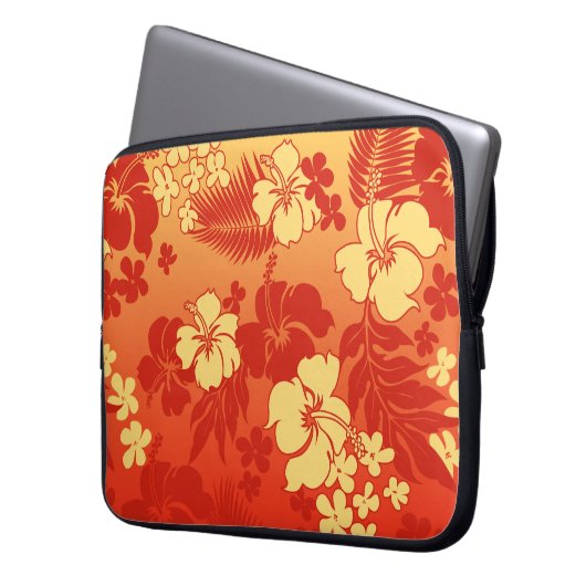 Kona Blend Hawaiian Hibiskus Neoprene Wetsuit Laptopschutzhülle (Vorderseite Links)