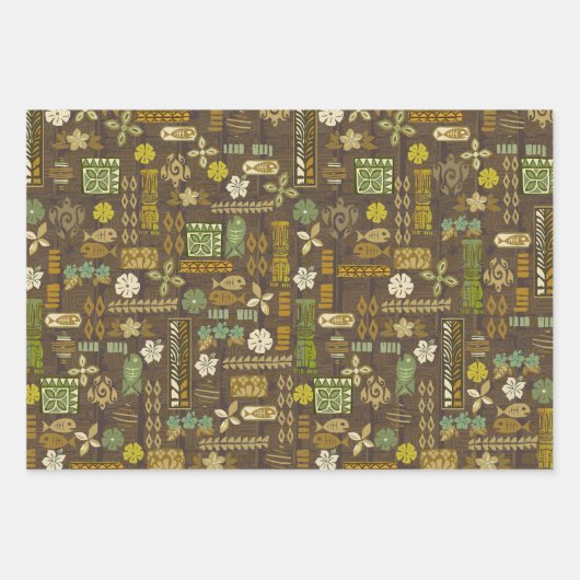 Kona Coast Tiki Tropix Geschenkpapier Set (Vorderseite)