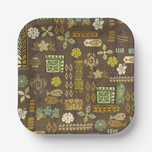 Kona Coast Tiki Tropix Pappteller (Vorderseite)