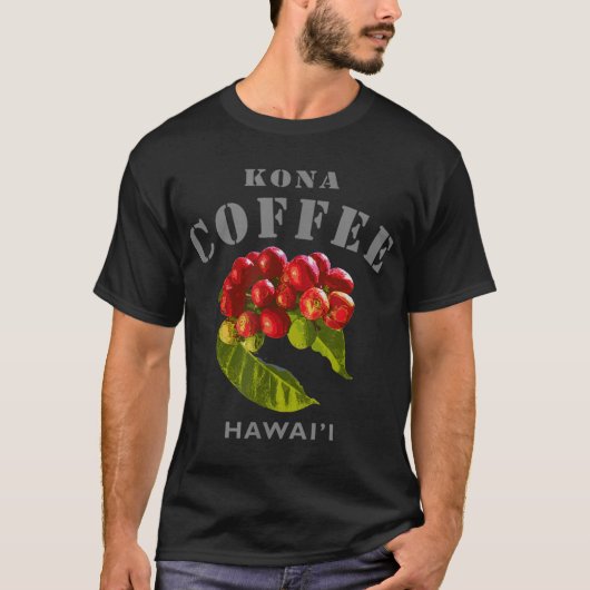 Kona Coffee Hawaii Famous Big Island Modern Hawaii T-Shirt (Vorderseite)