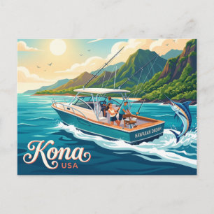 Kona Deep Sea Fishing, Kona-Küste USA Postkarte