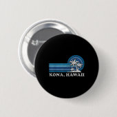 Kona Hawaii Beach Vintage Family Summer Vacation Button (Vorne & Hinten)