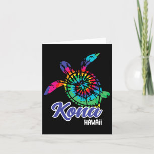 Kona Hawaii Gefärbte Krawatte Rettete Sea Turtles Karte