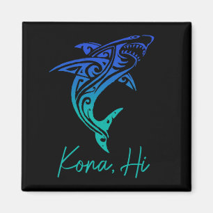 Kona Hawaii Haifisch-Tauchen Angeln Surfen Surfer Magnet