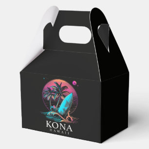 Kona Hawaii Hawaiianisches Surfbrett Vintage Geschenkschachtel