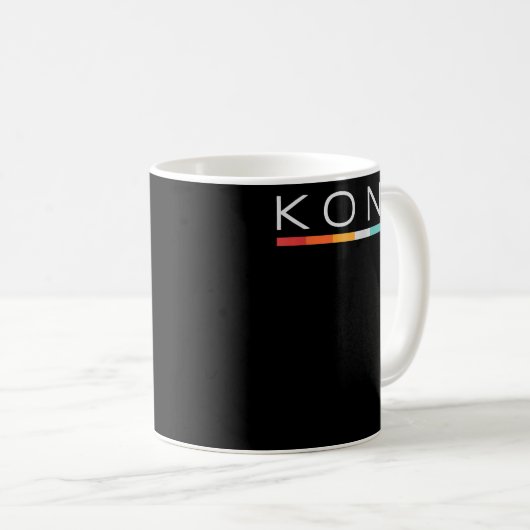 Kona Hawaii HI Retro Design Kaffeetasse (VorderseiteRechts)