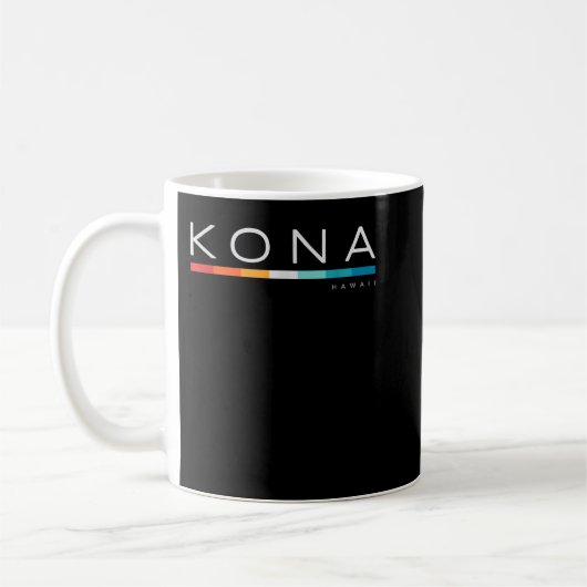 Kona Hawaii HI Retro Design Kaffeetasse (Links)