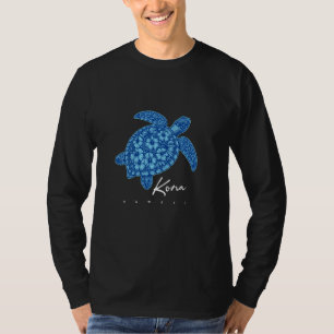 Kona Hawaii Ozean Schildkröte Hibiskus Tauchen Sou T-Shirt