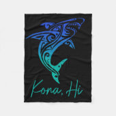 Kona Hawaii Shark Diving Fishing Surfing Surfer Ha Fleecedecke (Vorderseite)