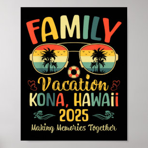 Kona Hawaii Strand Familien Sommerurlaub 2025 Poster