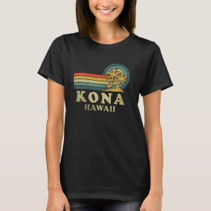 Kona Hawaii Strand Familienurlaub Vintage Palmbaum T-Shirt