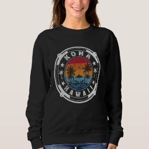 Kona Hawaii Strand Sommerferien Vintage Sonnenunte Sweatshirt