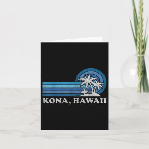 Kona Hawaii Strand Vintage Familien Sommerurlaub Karte