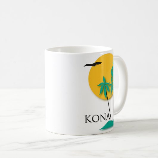 Kona, Hawaii-Tasse Kaffeetasse (VorderseiteRechts)
