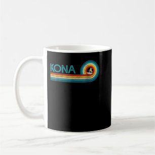 Kona Hawaii Vintage abgenutzt Surfer Strand Palme  Kaffeetasse