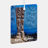 Kona, Hawaii, zweiseitiger Platz, Keramik Ornament (Vorderseite Rechts)